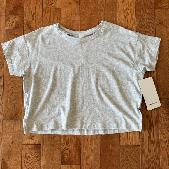 lululemon athletica Tops - Lululemon NWT size 6 Cates Tee
Heathered Core Ultra Light Grey